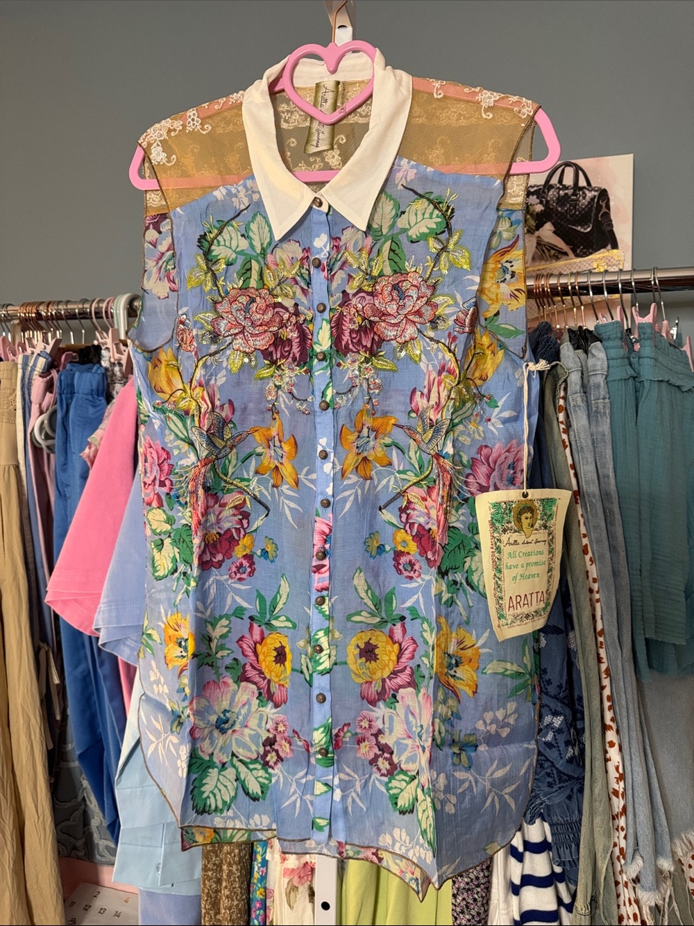 AR3 • "Just Friends" Floral Top by the contemporary clothing line Aratta NWT